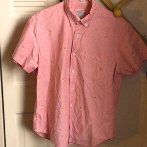 J Crew Mens classic short sleeve button-down Size M